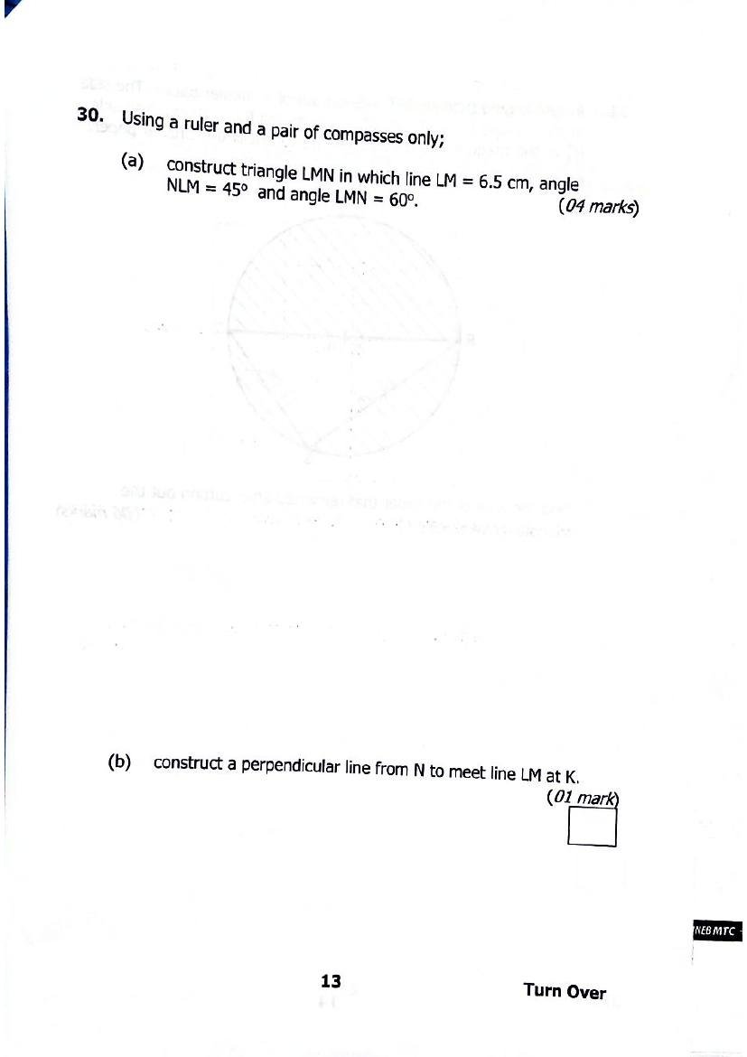 PLE 2025 Mathematics Past Paper & Answers — page 13