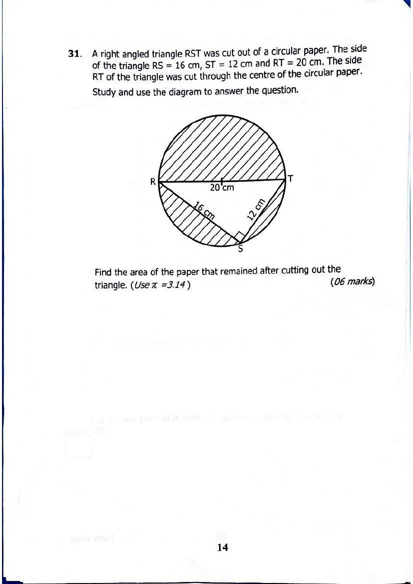 PLE 2025 Mathematics Past Paper & Answers — page 14